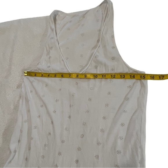 Zadig & Voltaire Hilda Scoop Embellished Tank Top S White with Silver Detail - Picture 12 of 15